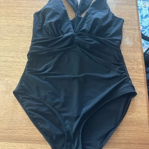 SHAPELLX NWT Smart Sculpt Ruched Twist-Front Shaping Swimsuit SZ XL - Picture 5 of 10